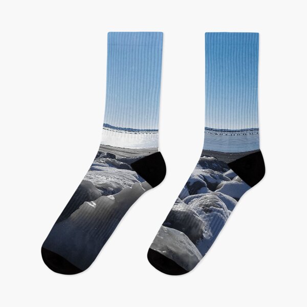 Item preview, Frozen lake with glazed frost stones and snow | The Netherlands designed and sold by felinefeelings.
