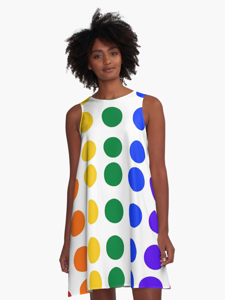 Rainbow Color Block Tiered Midi Dress – Unique Vintage