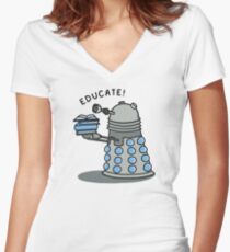 EDUCATE! Women's Fitted V-Neck T-Shirt