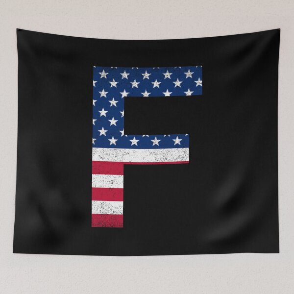 Item preview, Vintage Letter F Capital Alphabet American Flag F Gift designed and sold by Shariss.