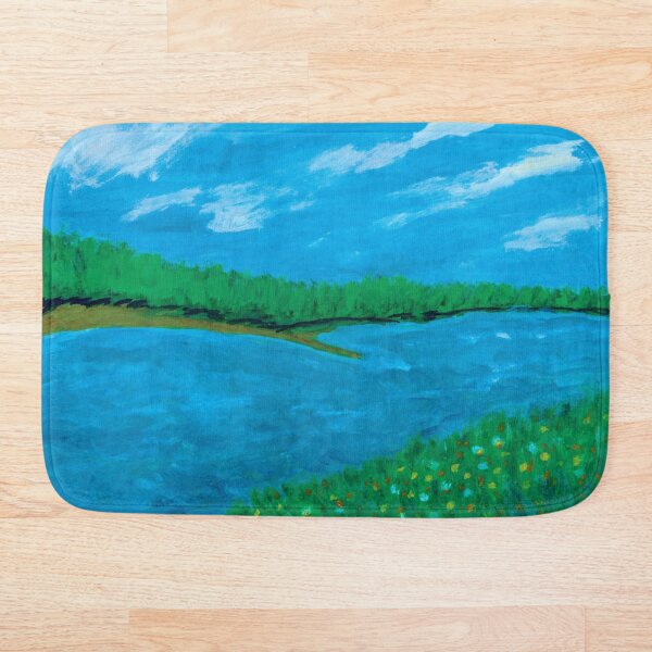 Item preview, river landscape painting  designed and sold by pineappledizajn.