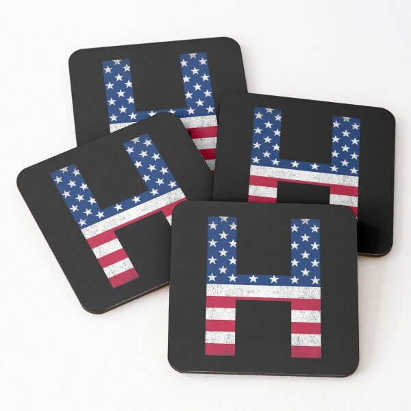 Item preview, Vintage Letter H Capital Alphabet American Flag H Gift designed and sold by Shariss.