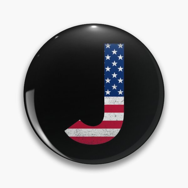 Item preview, Vintage Letter J Capital Alphabet American Flag J Gift designed and sold by Shariss.