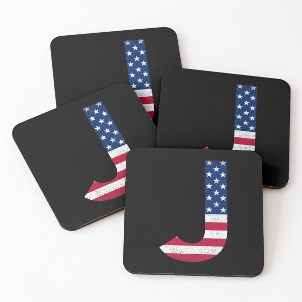 Item preview, Vintage Letter J Capital Alphabet American Flag J Gift designed and sold by Shariss.