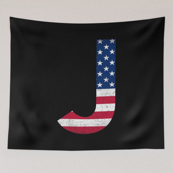 Item preview, Vintage Letter J Capital Alphabet American Flag J Gift designed and sold by Shariss.