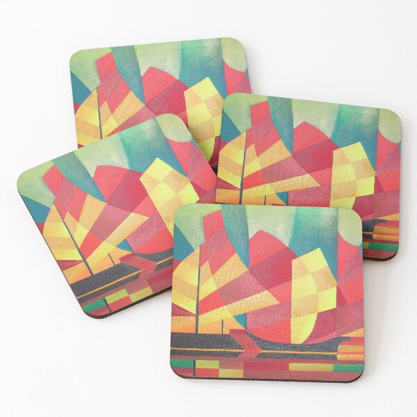 Item preview, Cubist Abstract of Junk Sails and Ocean Skies designed and sold by taiche.