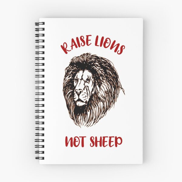 Item preview, Raise lions not sheep classic quote vintage black and white lion head with dark brown overtones design - aesthetic cursive dark red burgundy typography designed and sold by Deegital18.