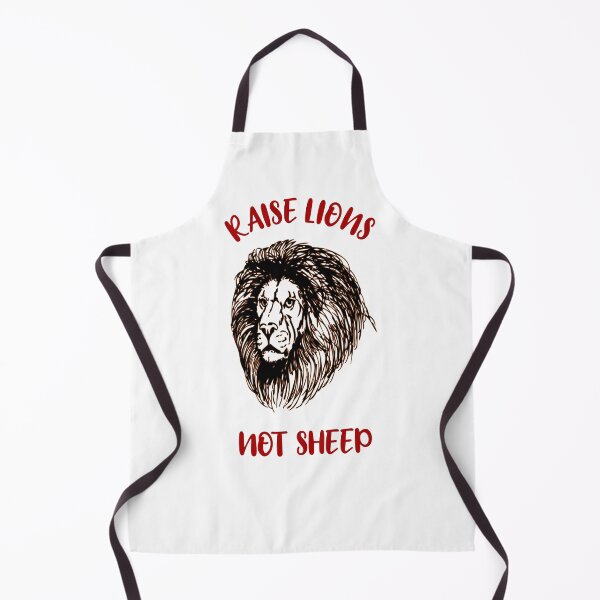 Item preview, Raise lions not sheep classic quote vintage black and white lion head with dark brown overtones design - aesthetic cursive dark red burgundy typography designed and sold by Deegital18.