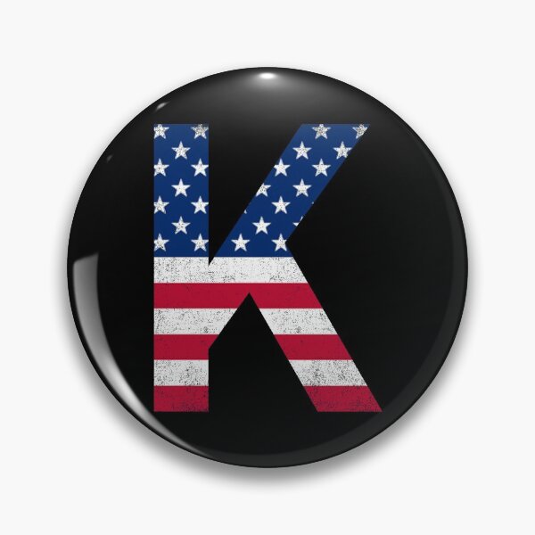 Artikelvorschau, Vintage Buchstabe K Kapital Alphabet amerikanische Flagge K Geschenk entworfen und verkauft von Shariss.