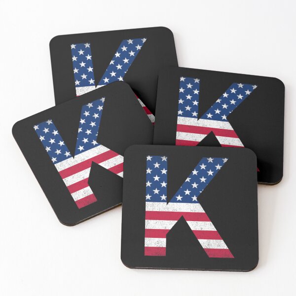 Item preview, Vintage Letter K Capital Alphabet American Flag K Gift designed and sold by Shariss.