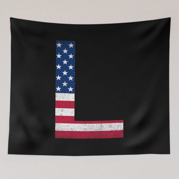 Item preview, Vintage Letter L Capital Alphabet American Flag L Gift designed and sold by Shariss.