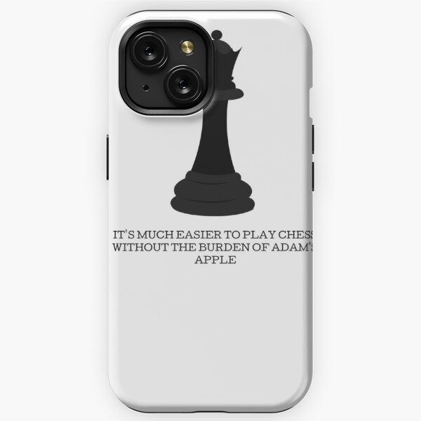 The Queen's Gambit Elizabeth Harmon quote It's Much Easier to play chess  without the burden of addam's apple Sticker for Sale by jovanaja43