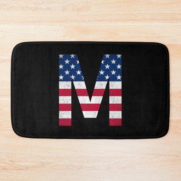 Item preview, Vintage Letter M Capital Alphabet American Flag M Gift designed and sold by Shariss.