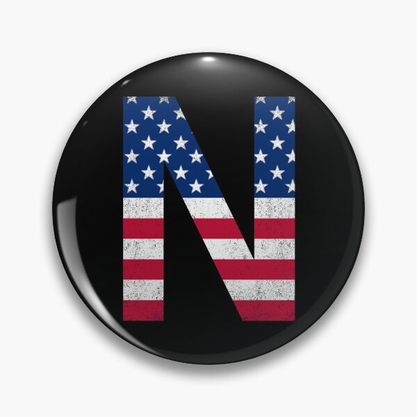 Item preview, Vintage Letter N Capital Alphabet American Flag N Gift designed and sold by Shariss.