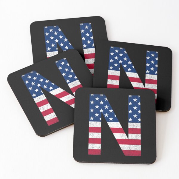 Item preview, Vintage Letter N Capital Alphabet American Flag N Gift designed and sold by Shariss.