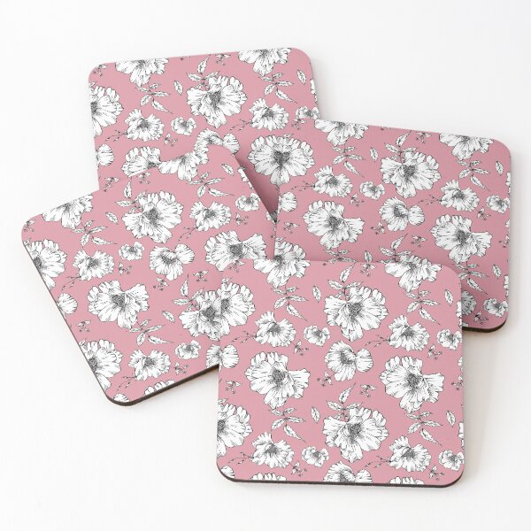 Item preview, Mono Floral Dusty Rose Pink designed and sold by cardtroversial.