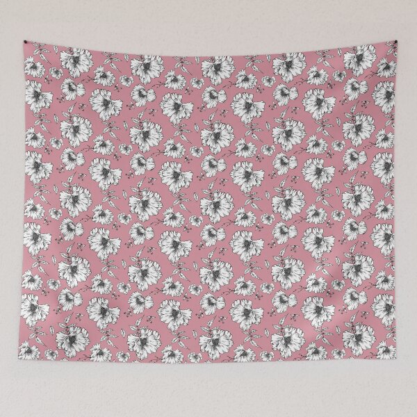 Item preview, Mono Floral Dusty Rose Pink designed and sold by cardtroversial.