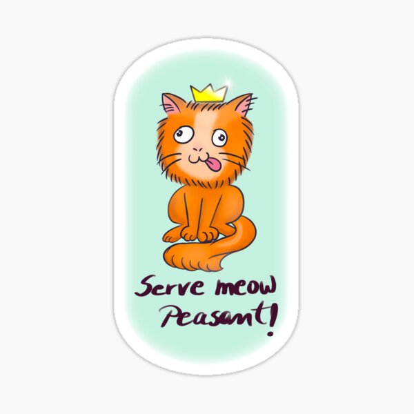 derpy king cat Sticker
