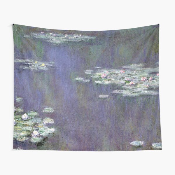 Claude Monet Water Lilies in Blue 1905 Beautiful Tapestry