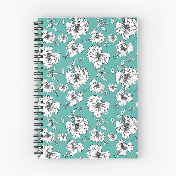 Item preview, Mono Floral Teal Turquoise designed and sold by cardtroversial.