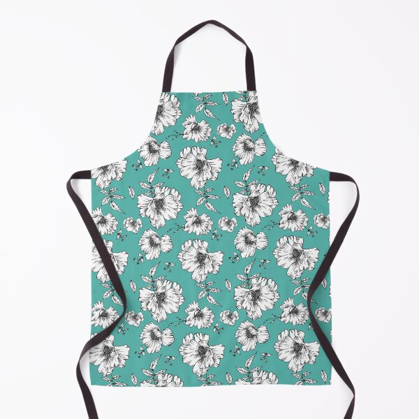 Item preview, Mono Floral Teal Turquoise designed and sold by cardtroversial.