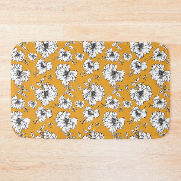 Item preview, Mono Floral Mustard Yellow designed and sold by cardtroversial.