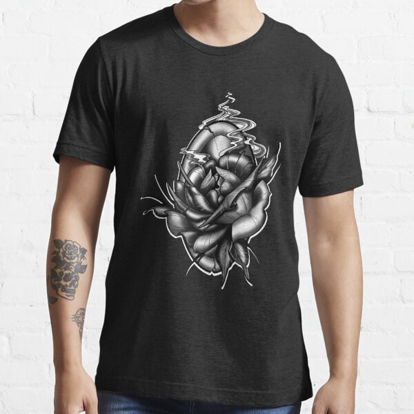 Rose Tattoo T Shirt For Sale By Itsjustgizmo Redbubble Tattoo T Shirts Traditional T Shirts Rose T Shirts