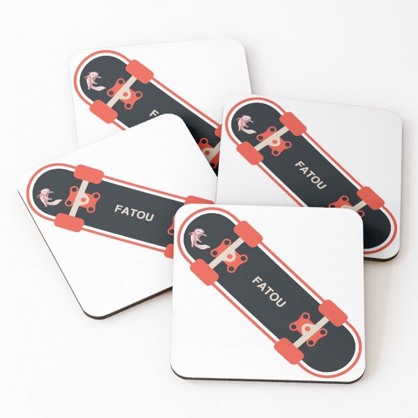 Item preview, Fatou axolotl skateboard designed and sold by micraelle.