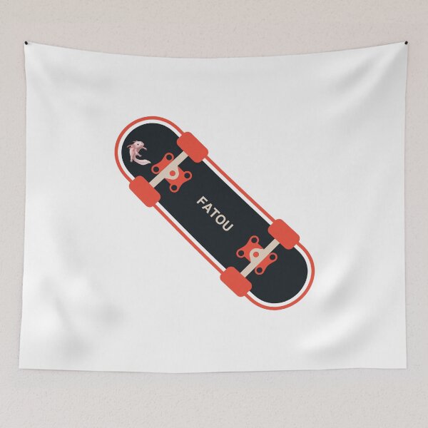 Item preview, Fatou axolotl skateboard designed and sold by micraelle.