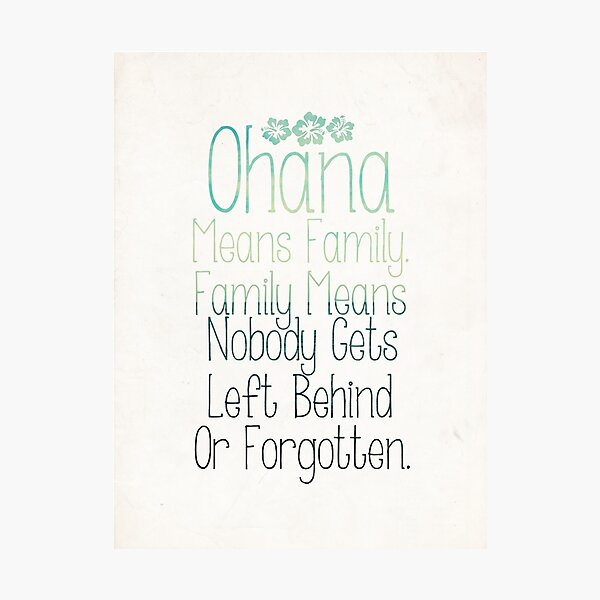 Ohana Lámina fotográfica