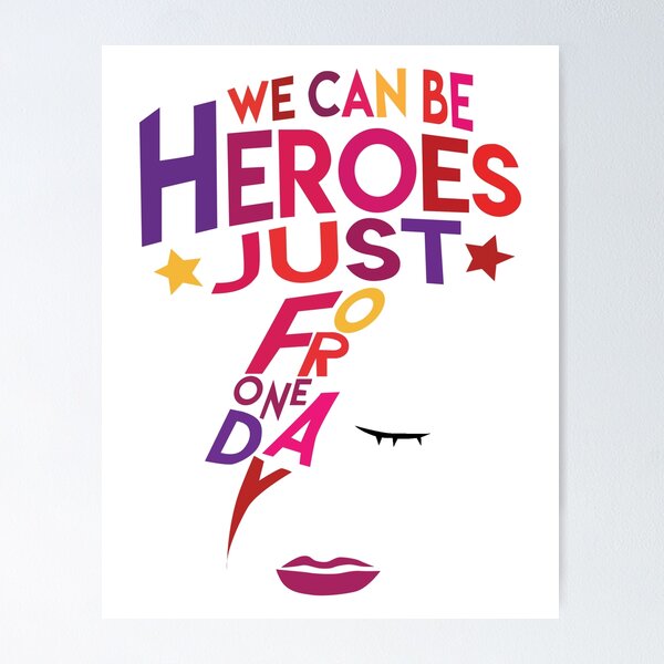 Item preview, text Starman we can be heroes waiting in the sky designed and sold by Patriciabom95.