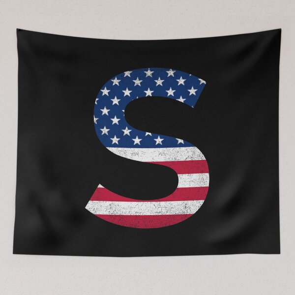 Item preview, Vintage Letter S Capital Alphabet American Flag S Gift designed and sold by Shariss.
