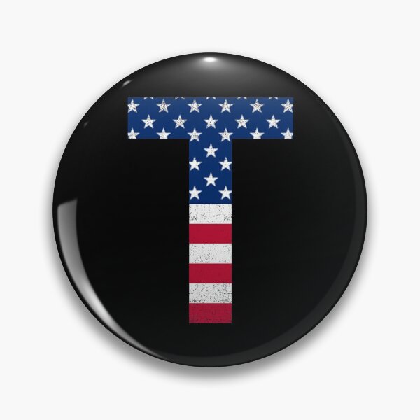 Item preview, Vintage Letter T Capital Alphabet American Flag T Gift designed and sold by Shariss.