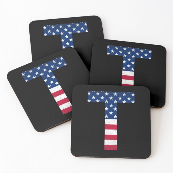 Item preview, Vintage Letter T Capital Alphabet American Flag T Gift designed and sold by Shariss.