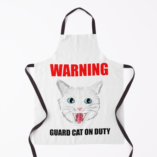 Item preview, Beware Guard Cat (white 2) designed and sold by michelleachan.