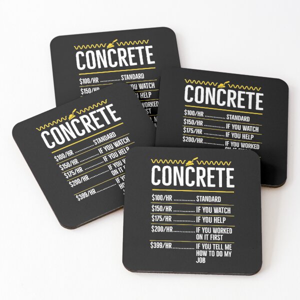 Item preview, Concrete Hourly Rates designed and sold by AwesomeWorld1.