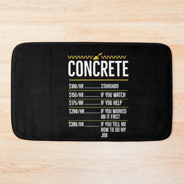 Item preview, Concrete Hourly Rates designed and sold by AwesomeWorld1.