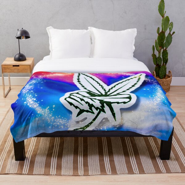 Artikelvorschau, Frieden und Cannabliss Rosa und blaue Polygone entworfen und verkauft von Electric Mystic Art Merch.