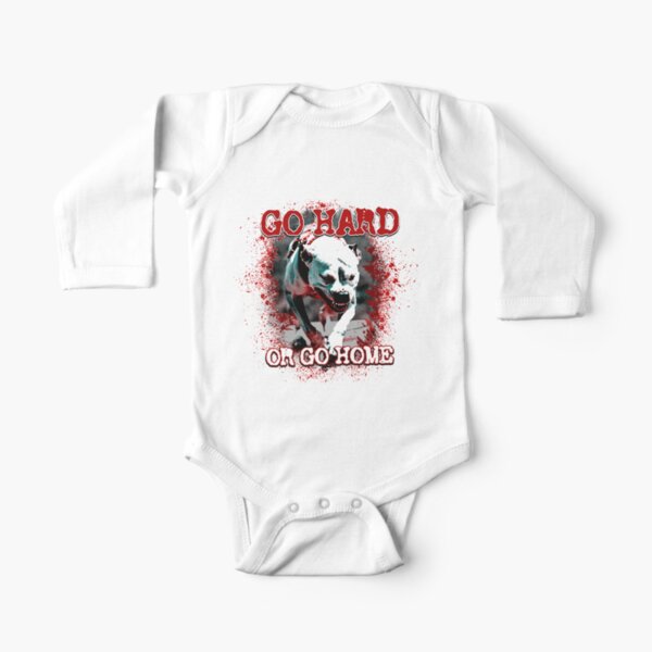 Bodies De Manga Larga Para Bebe Negro Blanco American Staffordshire Terrier Redbubble