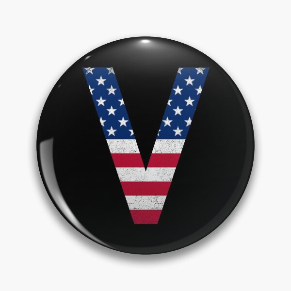 Item preview, Vintage Letter V Capital Alphabet American Flag V Gift designed and sold by Shariss.