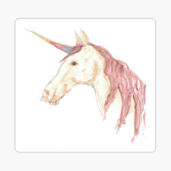 Download Unicorn Head Stickers Redbubble