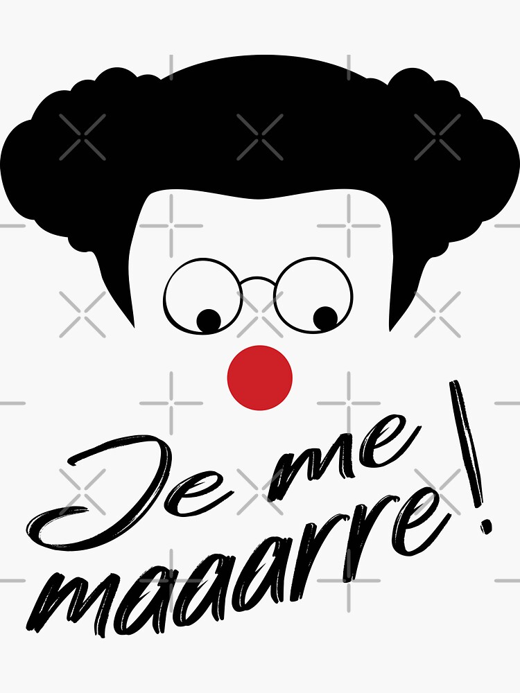 Sticker avec l'œuvre « Coluche - Je me marre ! Citation Humour comique » de  l'artiste rubislys