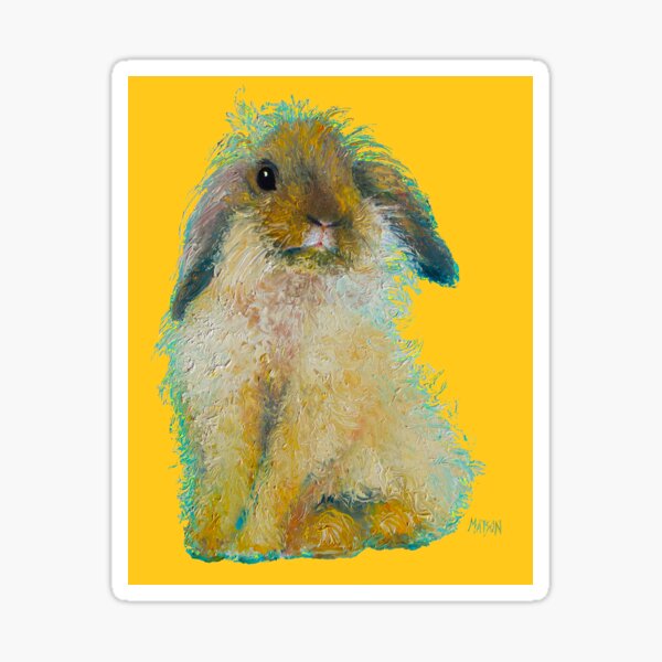 Item preview, Brown bunny rabbit on gold designed and sold by MatsonArtDesign.