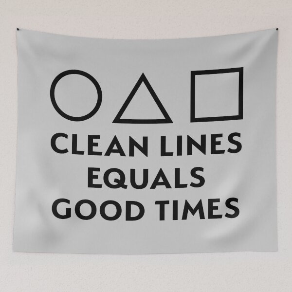 Item preview, Clean Lines Equals Good Times — black designed and sold by Phil Tessier Too.