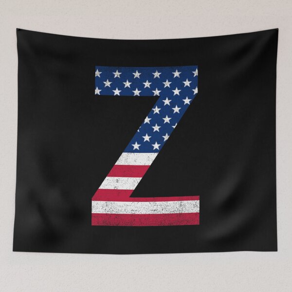 Item preview, Vintage Letter Z Capital Alphabet American Flag Z Gift designed and sold by Shariss.