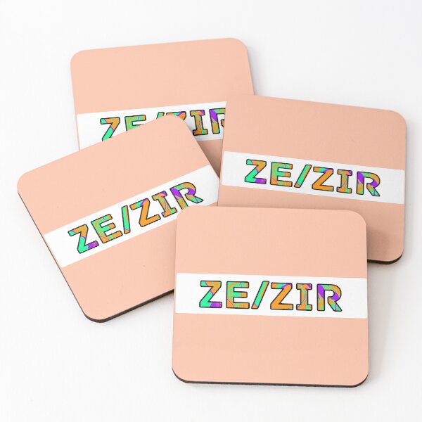 Item preview, Ze/Zir Pronouns - Green/Orange/Purple  designed and sold by Mickey Kyan.