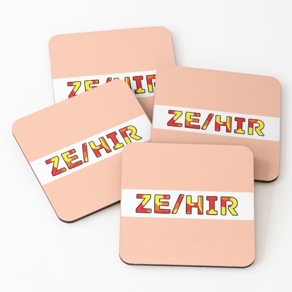 Item preview, Ze/Hir Pronouns - Red/Orange/Yellow designed and sold by Mickey Kyan.