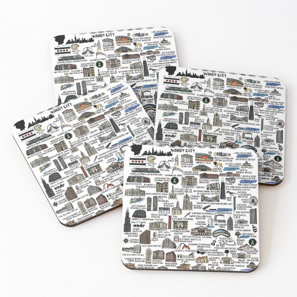 Item preview, Chicago Map  designed and sold by fiberandgloss.
