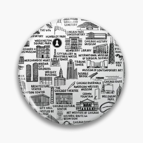 Item preview, Chicago Map  designed and sold by fiberandgloss.