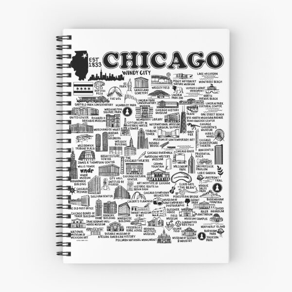 Item preview, Chicago Map  designed and sold by fiberandgloss.